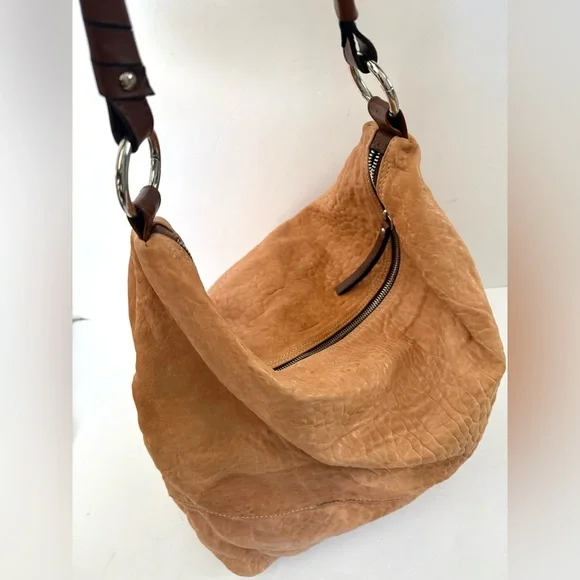 Maxon Collection Leather Italy Hobo Slouchy Shoulder Bag Boho - Picture 6 of 10